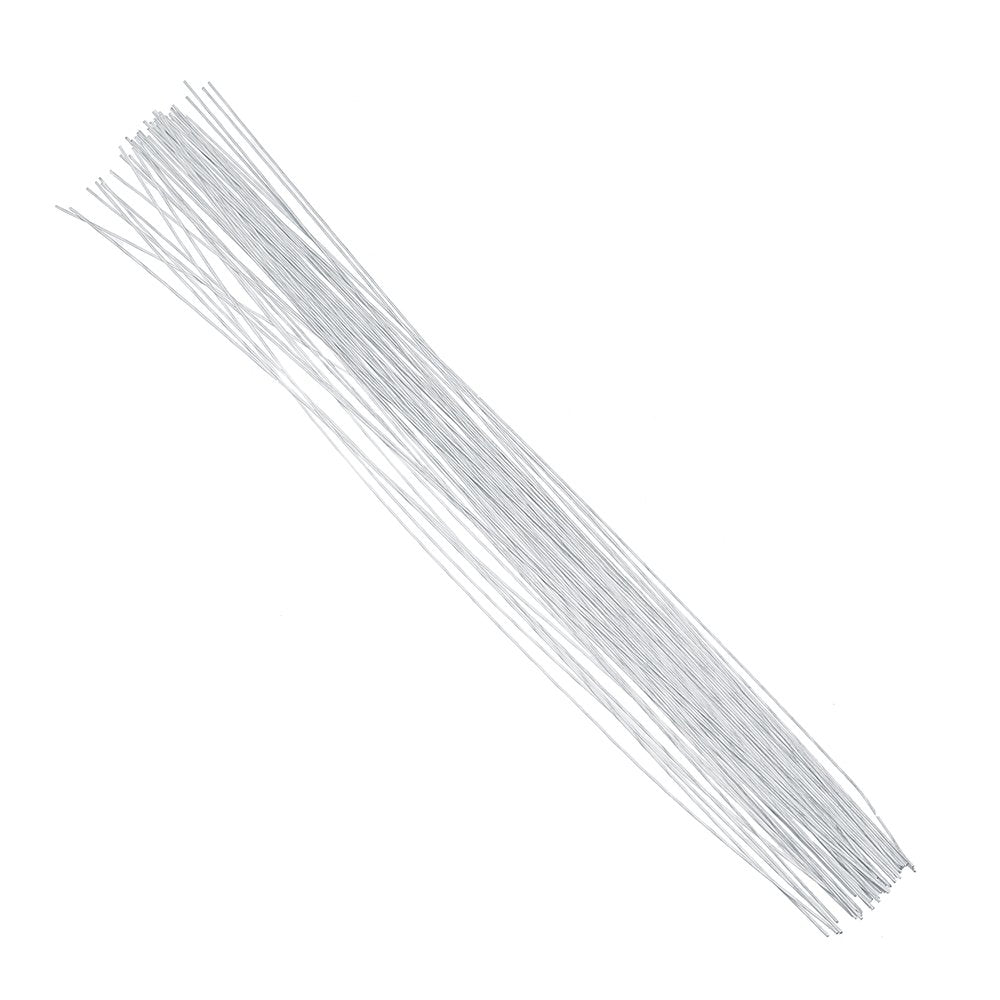DECORA 20 Gauge White Floral Stem Wire 16 inch,50/Package