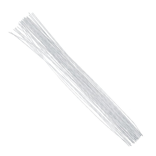 DECORA 20 Gauge White Floral Stem Wire 16 inch,50/Package