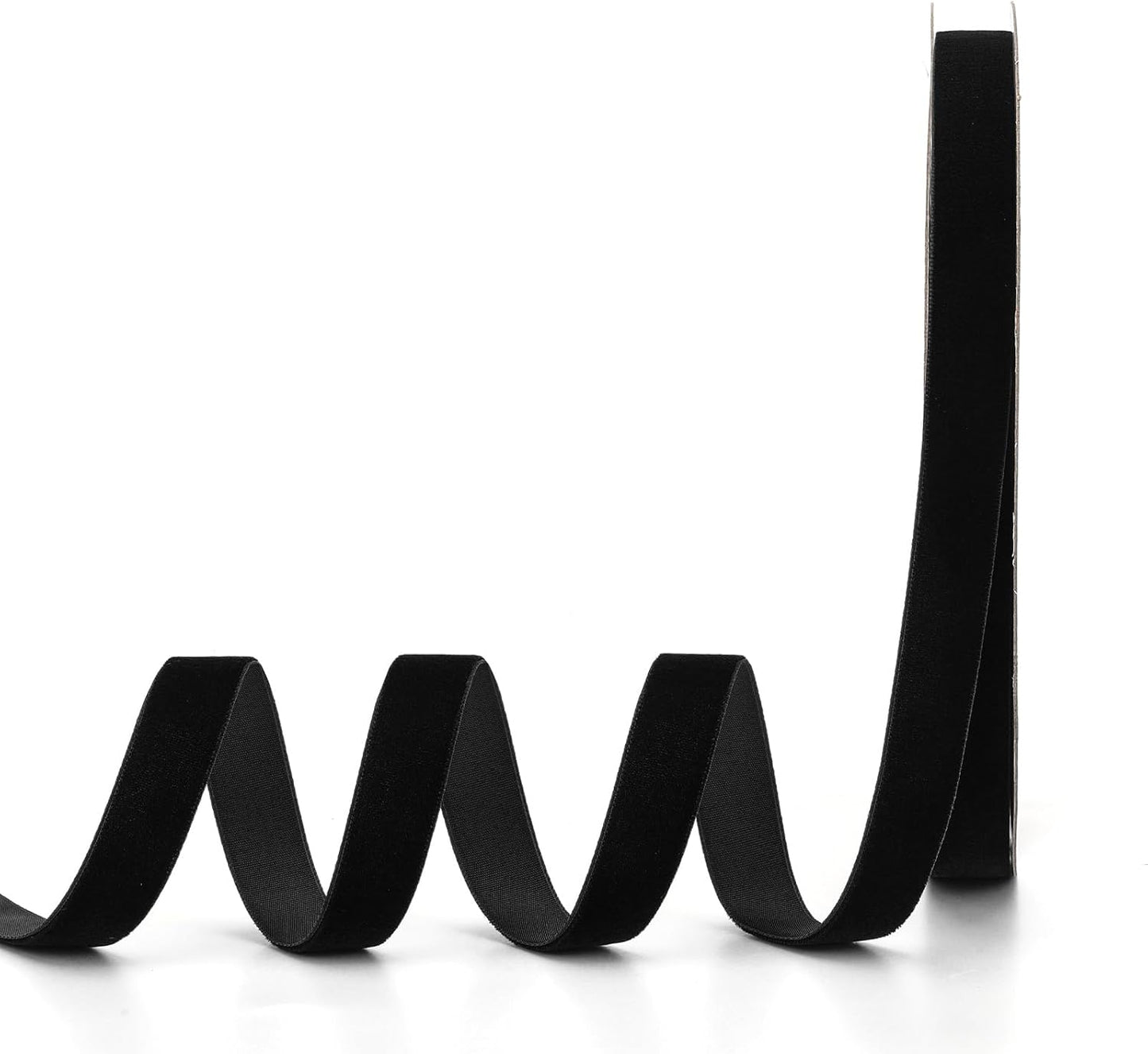 Black Velvet Ribbon,5/8" W x 20Yd Single Face,Great for Gift Wrapping,Hair Bows,Handmade Craft and Christmas,Wedding Decoration (5/8" Black)