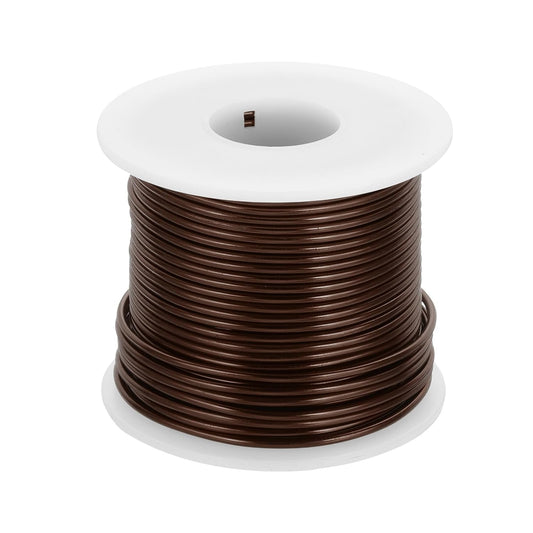MECCANIXITY 12 Gauge Anodized Aluminum Craft Wire Bendable Bonsai Training Wire 98 Feet 2mm for Sculpting Crafts Wreath Floral Beading Jewelry Making, Brown