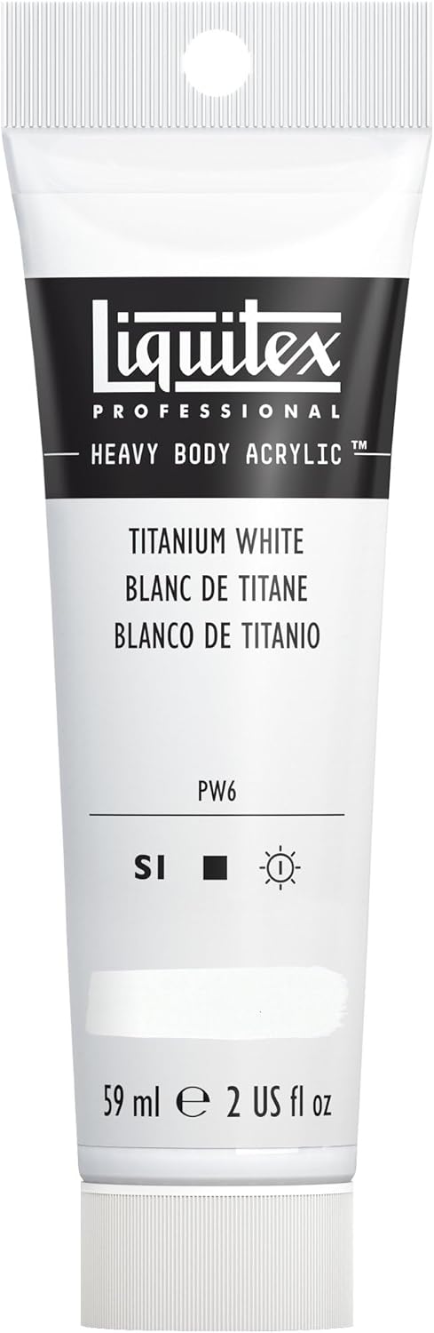 Liquitex Professional Heavy Body Acrylic Paint, 2-oz (59ml) Tube, Titanium White