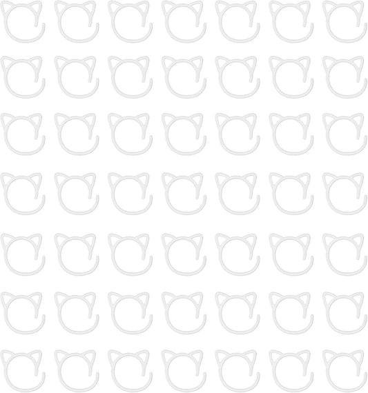 uxcell 50pcs Stitch Markers, Spiral Stitch Markers Crochet Needle Clip Counter Knit Ring Crochet Locking Sewing Accessories for DIY Handcraft Knitting and Crocheting, White