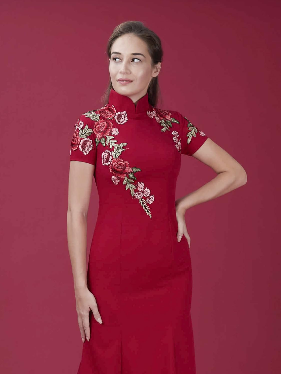 Huamei Seamless Photography Background Paper, Photo Backdrop Paper 53 Inches Wide x 16 Feet, (4.4x16 Feet) (Flame)