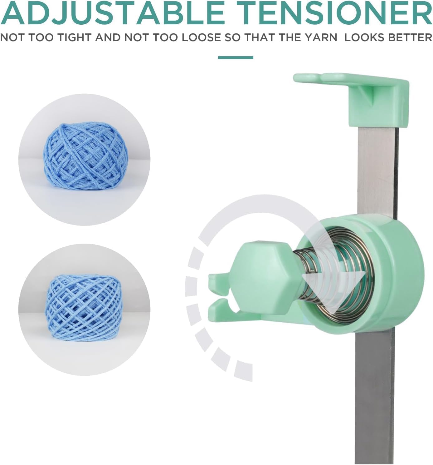 Yarn Winder for Crocheting, 10oz Large Capacity Electric Yarn Ball Winder with Strong Tension Stepless Speed, Automatic Yarn Cake Winder, Helper for Knitting Lovers, Mint Green