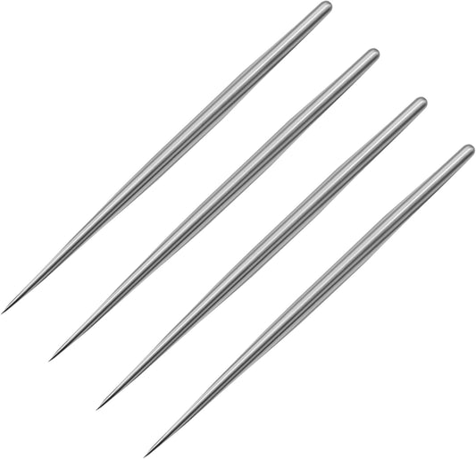 4 PCS Clay Needle Tools Sculpting Ceramics Pottery Carving Tools for Model Clay Supplies,Stainless Steel Ceramic & Pottery Needle Tools 5.9 Inch Texture Needle Pottery Scoring Tool,Silver, LXLVOUEG