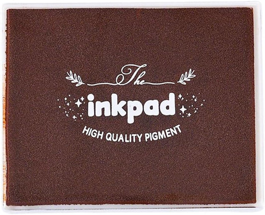 GTLZLZ Large Ink Pad for Rubber Stamps, 5" x 4" Washable Craft Stamp Pad for Kids, Fingerprint Ink Pad for Paper, Scrapbooking, Wood Fabric (Coffee)