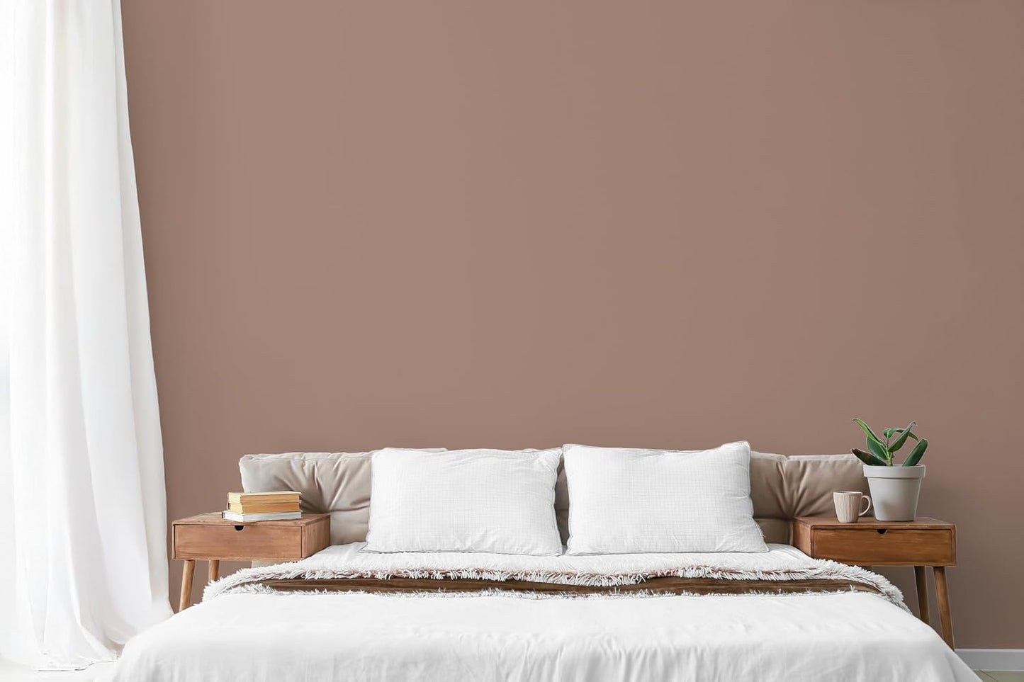 EVOLVE Paint & Primer: Environment-friendly, Low Sheen with One-coat Coverage for Interior & Exterior surfaces (Feather Brown, 1-Gallon)