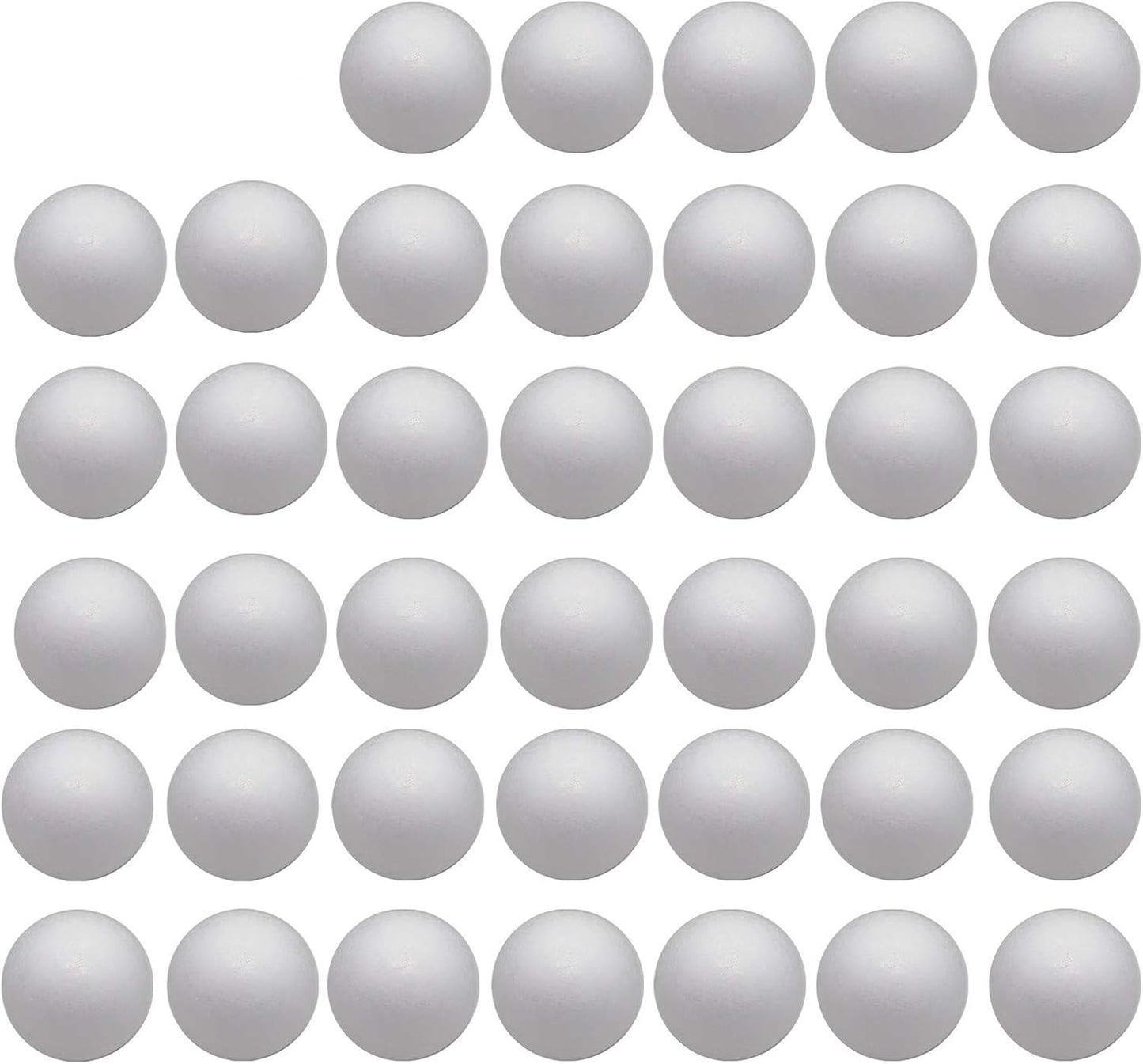 Crafjie Craft Foam Balls 40-Pack 3 Inches in Diameter, Foam Ball for DIY Arts and Crafts, Ornaments, Smooth Polystyrene Foam Balls for Decoration Household School Projects, White