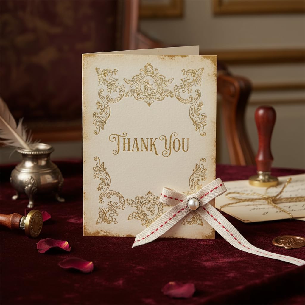 CT CRAFT LLC Ivory Cotton Red Stitched Ribbon 3/8" x 10 Yards for Home Décor Gift Present Wrapping DIY Crafts Birthday Wedding Bouquet Christmas