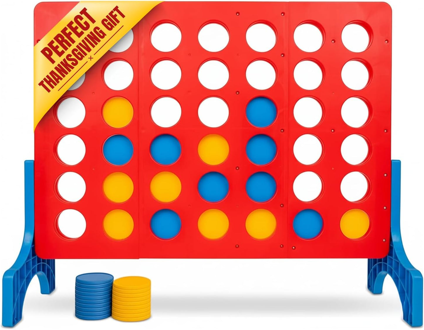 Bolaball 4 in a Row Tabletop Game – 1.8 Ft 4 to Score Game for Kids & Adults, Indoor/Outdoor Family Yard, Portable Party for Home, Picnic & Travel, Plastic Version.