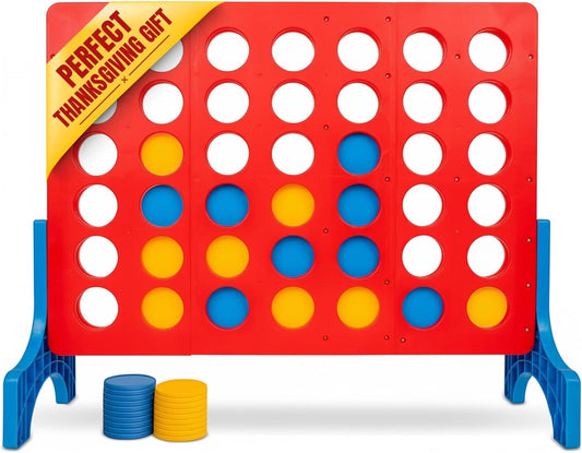 Bolaball 4 in a Row Tabletop Game – 1.8 Ft 4 to Score Game for Kids & Adults, Indoor/Outdoor Family Yard, Portable Party for Home, Picnic & Travel, Plastic Version.