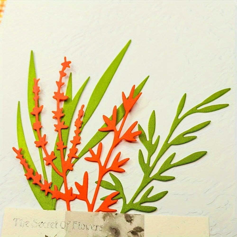 Lapoo Flowers Metal Cutting Die for Scrapbooking - Durable, Cut Stencils for DIY Scrapbook Photo Album Decorative Paper Card, Card Making Supplies, Embossing (Multiple Branches 5.1 x 4.4 in)