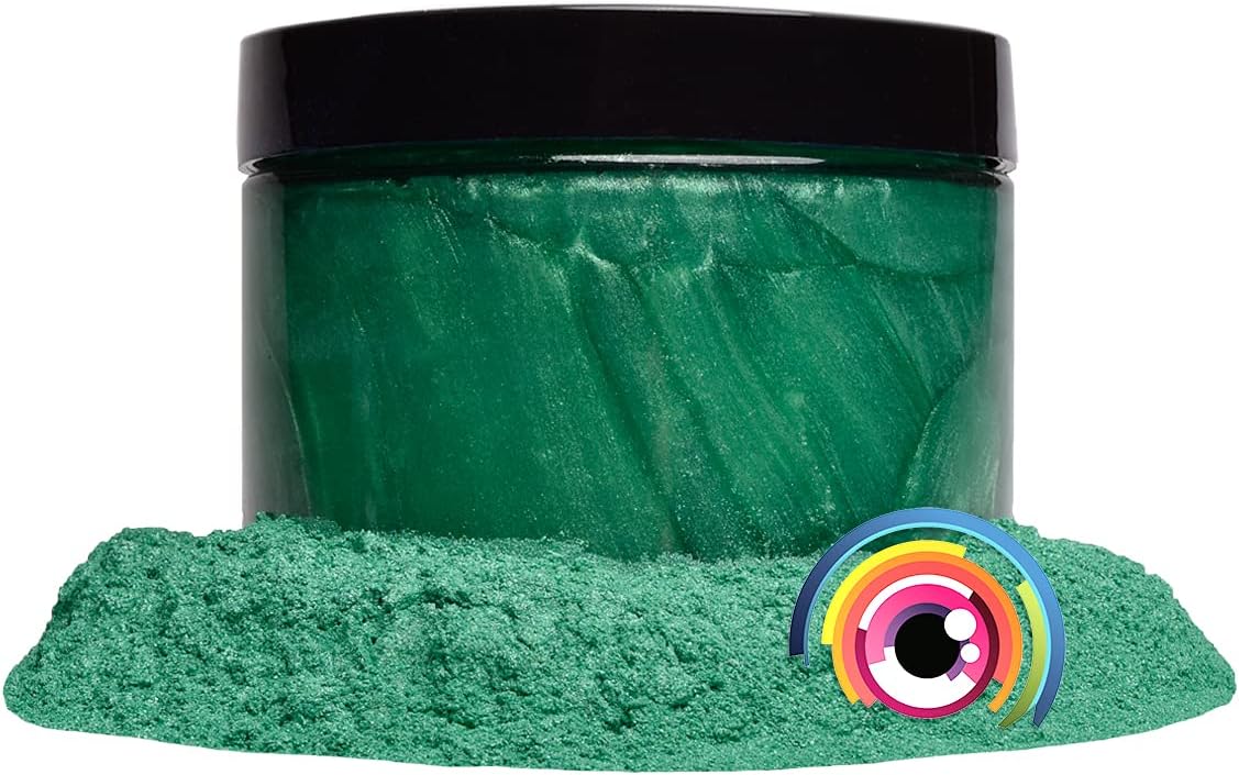 Eye Candy Pigments Premium Green Mica Powder - Emerald Green (50gr) - for Epoxy, Resin, Soap, Paint, Woodworking, Acrylic Pouring, Bath Bombs, Fishing Lures - DIY Arts and Crafts Additive