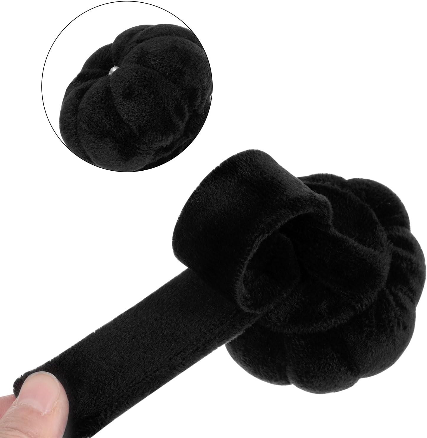 HARFINGTON Wrist Pin Cushions Band Sewing Needle Cushion Needle Holder Pincushions with Adjustable Strap Fit All Wrist Sizes for Sewing Quilting Needlework Crafts, Black