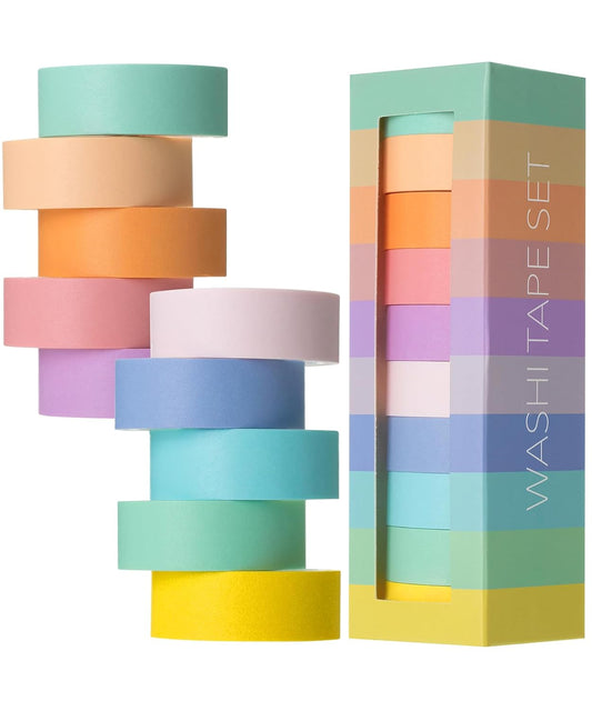 Mr. Pen- Washi Tape Set, 10 Pack, Decorative Tape, Washi Tapes, Colored Tape, Scrapbook Tape, Scrapbook Washi Tape for Journaling, Craft Tape, Washy Tape, Washy-Tape