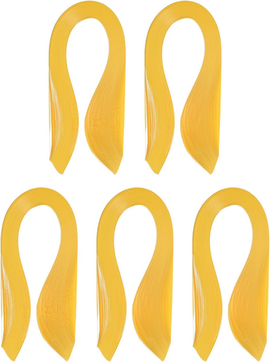 PATIKIL 600pcs Quilling Strips Paper 1/8"(3mm) 39cm Origami Paper Quilling Strip for Art DIY Hand Craft Christmas, Lemon Yellow