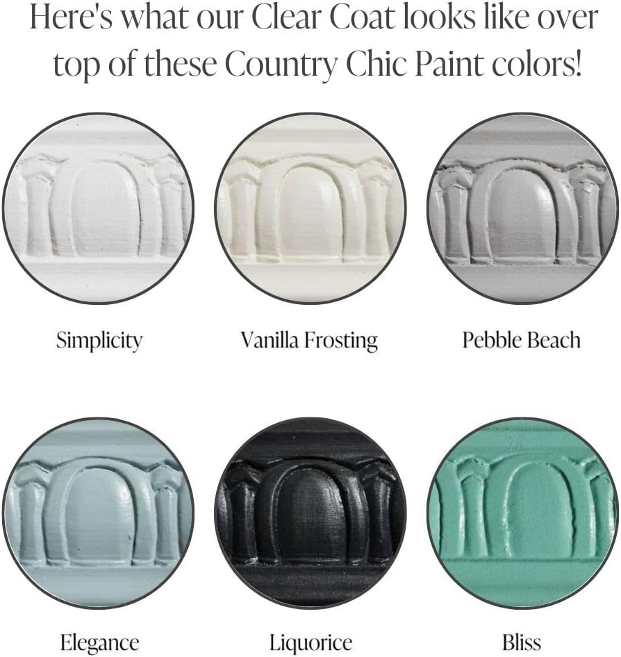 Clear Coat - Eco-Friendly Clear Satin Sheen Top Coat for Chalk Style Furniture Paint, Very Durable, Non Yellowing, Waterproof Sealant for High Traffic Furniture - Indoor/Outdoor - (4 oz)