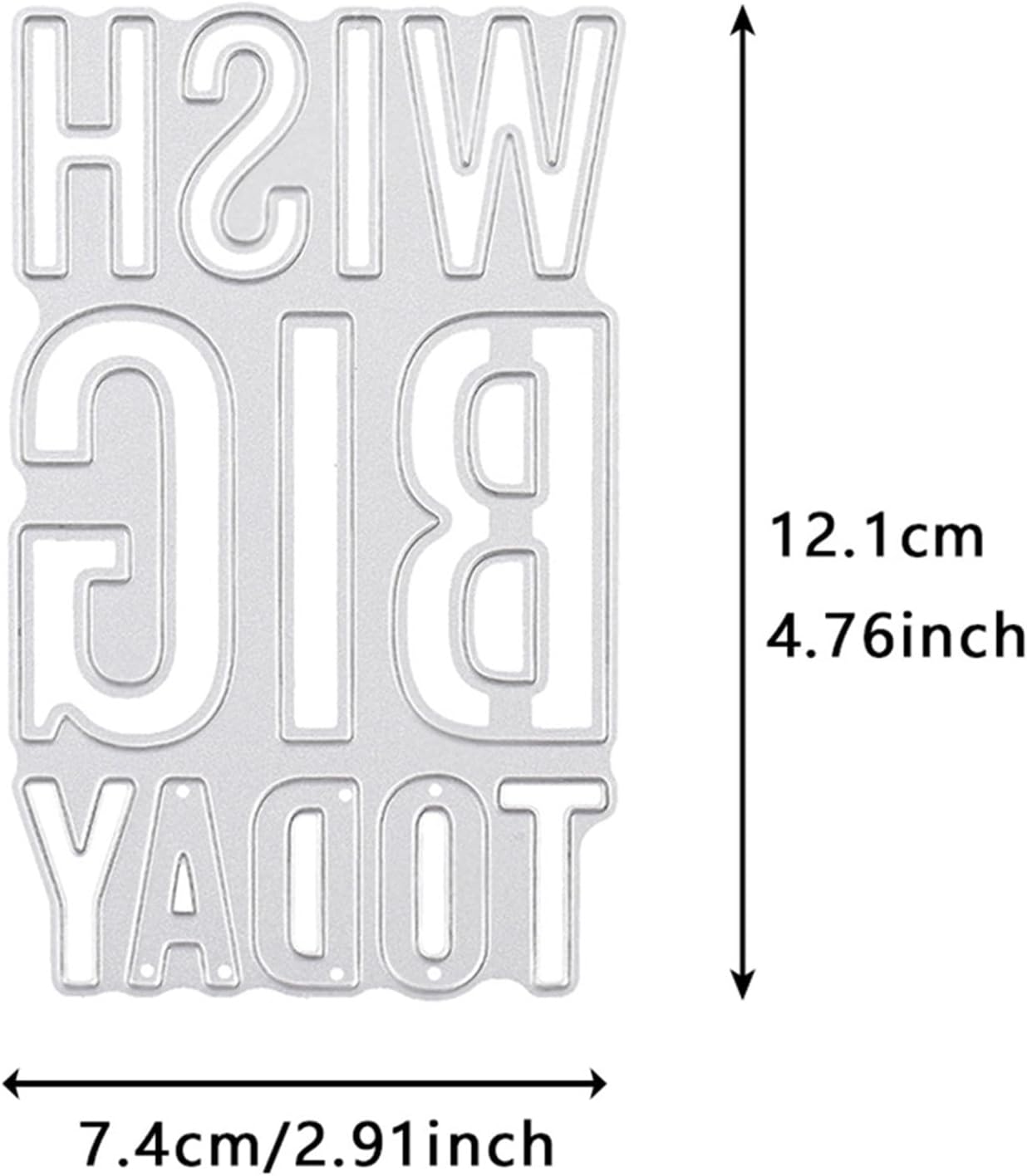 Cutting Dies Metal Stencils Scrapbooking Tools Flowers Lace Frame DIY Embossing Template for Paper Card Making Album Arts Crafts Supplies (Wish Big Today-7.4x12.1cm)