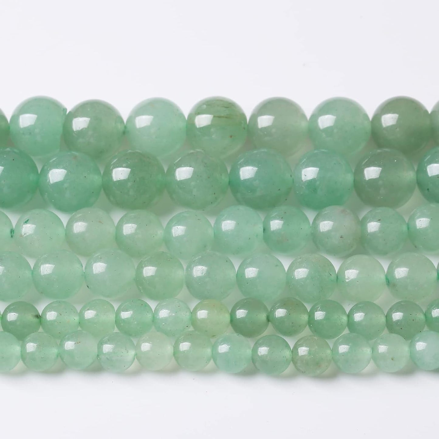 48PCS 8MM Natural Green Aventurine Stone Beads Energy Healing Beads for DIY Jewelry Bracelet Necklace Making for Jewelry Making15Inch