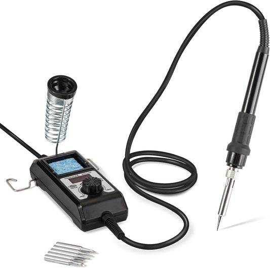 Digital Display Soldering Iron Station Kit - 60W 110V Soldering Station with 5 Soldering Iron Tips