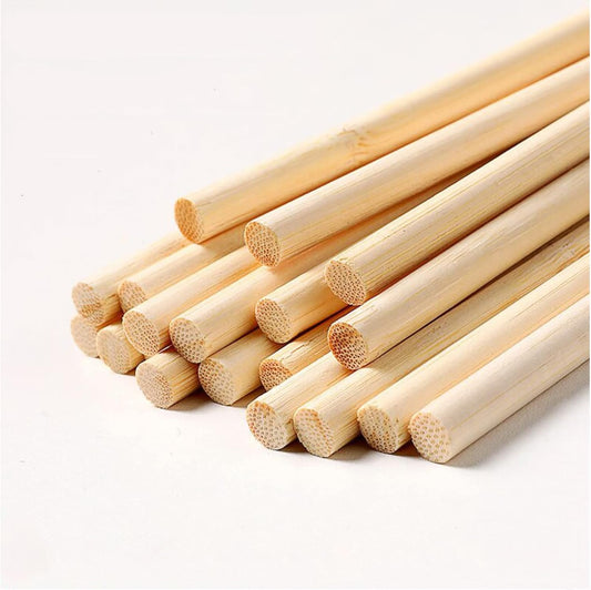 1/2 x 6 Inch 10 PCS Dowel Rods Wood Sticks Wooden Dowel Rods - Unfinished Bamboo Sticks - for Crafts and DIYers
