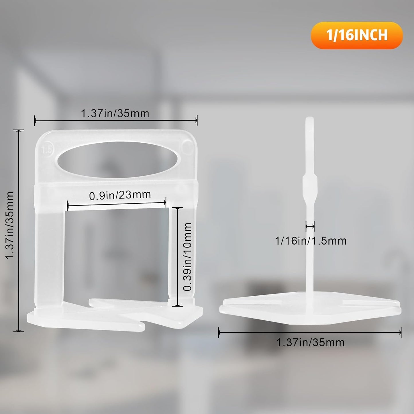 DGSL Tile Leveling System, 3500-Piece Tile Spacers Clips 1/16 Inch Tile Tools, Tile Installation Tools for Professional Ceramic Tile and Stone Installation