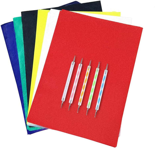 120pcs A4 Transfer Paper with 5pcs Embossing Stylus,Tracing Paper Copy Paper Carbon Water-Soluble Transfer Paper for Transfer Pattern on Fabric,Wood,Cross Stitch Cloth,Paper, Hand Painting