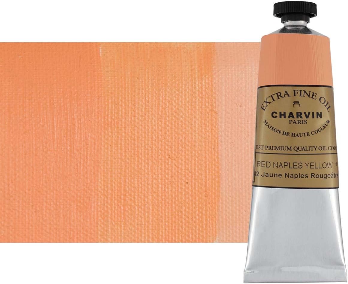 Charvin Extra Fine Oil Paint, Naples Yellow Reddish 60 mL - Triple-Milled, Rich Texture, Poppy Oil-Based, Light-Fast, Handmade, Archival Quality