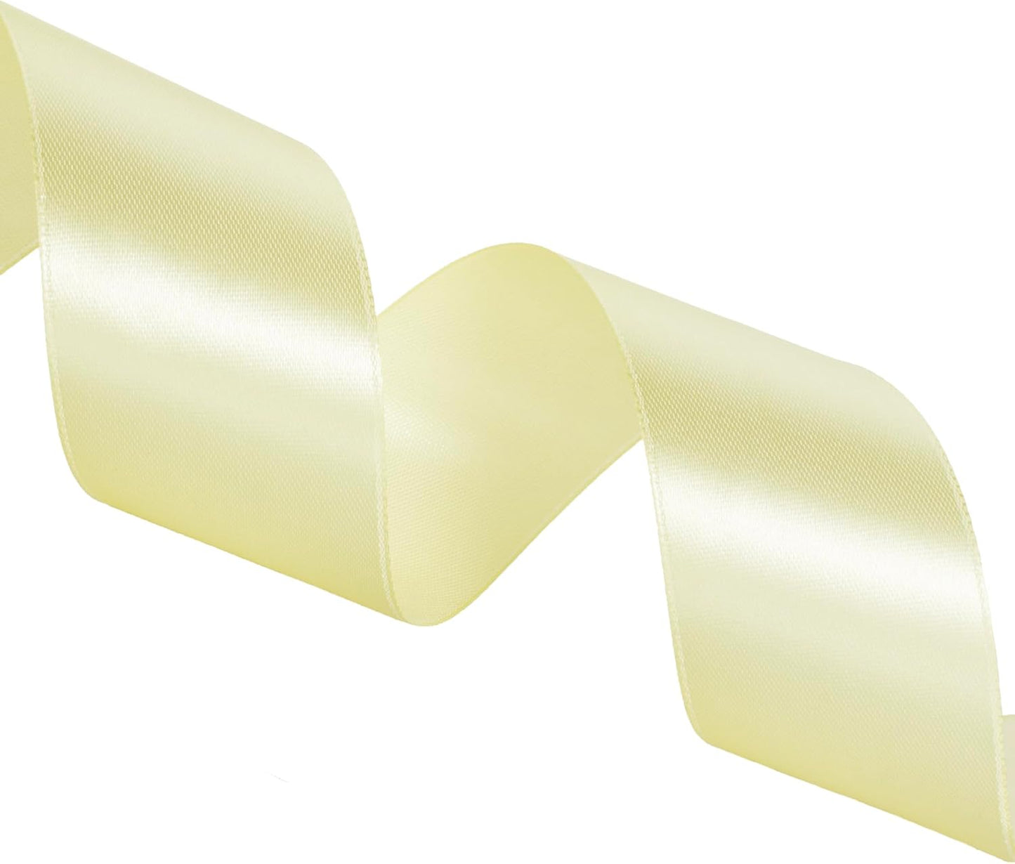 1 1/2 Inch Baby Maize Solid Satin Ribbon, 50 Yards Craft Fabric Ribbon for Gift Wrapping Floral Bouquets Wedding Party Decoration