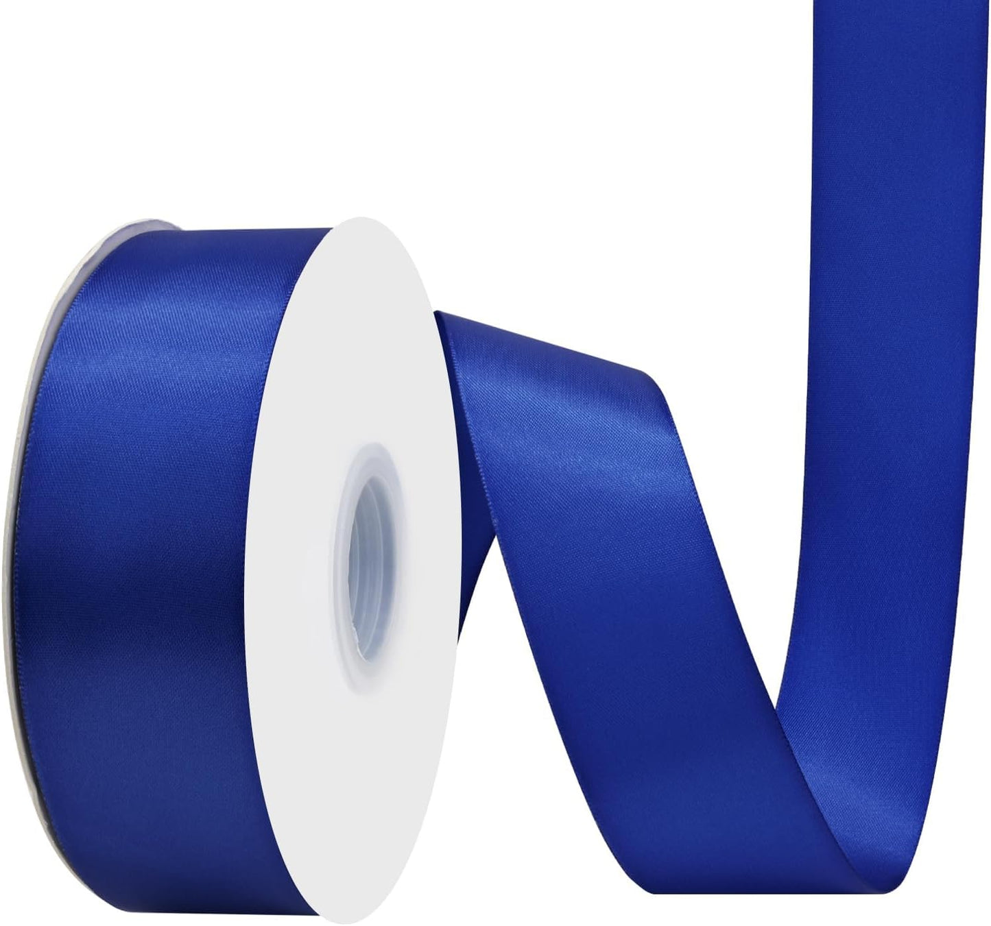 Cobalt Blue Satin Ribbon 1-1/2" X 50 Yards Solid Color Double Faced Ribbons Perfect for Crafts Wedding Decor Bow Making Arts Sewing and More