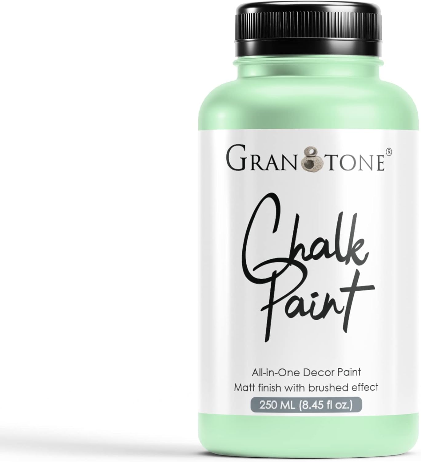 GRANOTONE Chalk Paint for Furniture | Matt-Finish Water-Based Acrylic Paint for Wood, Walls, Metal, Glass, Paper, Fabric Canvas | Maximum Coverage Chalk Paint for Kids & Adults, 250 Ml (MINT)