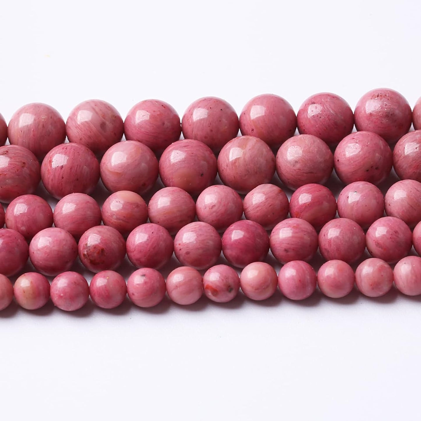 8m 45pcs 7A Premium Gemstone Rhodochrosite Beads Natural Stone Round Loose Energy Healing Beads for Jewelry Making DIY Bracelet