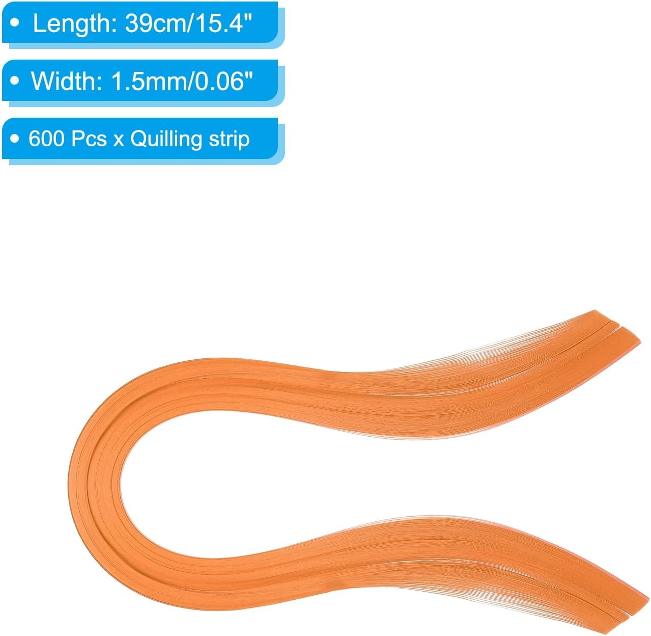 PATIKIL Quilling Strips Paper 600pcs 1.5mm 39cm Origami Paper Quilling Kits for Art DIY Hand Craft Christmas, Dark Yellow