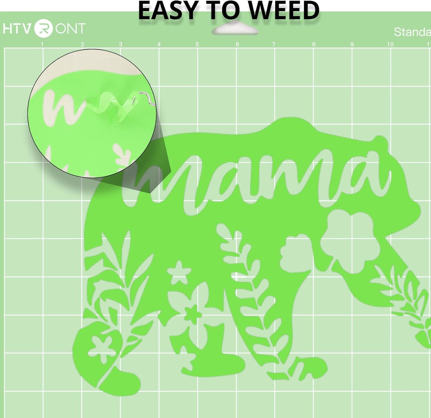 HTVRONT Green Permanent Vinyl, 12 Pack Lime Green Vinyl for Cutting Machine - 10 Glossy Lime Sheets 12" x 12"& 2 Transfer Tape Sheets for Craft Cutter, Party Decoration