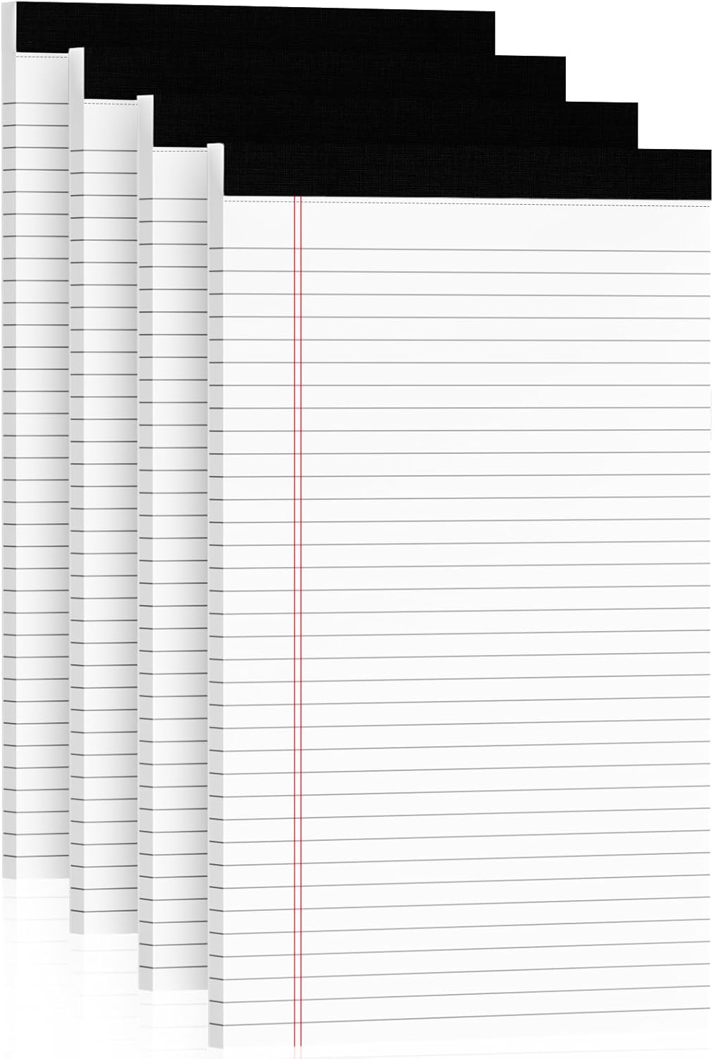 Note Pads 8.5 x 14 Wide Ruled, 4 Pack Legal Pads 8.5 x 14 White Paper Pads Lined Paper Tablets, Notebook Pads 8.5 x 14, White Lined Paper Pads 8.5x14 Writing Pad, 70 GSM Notebook Paper, 30 Sheets/Pad