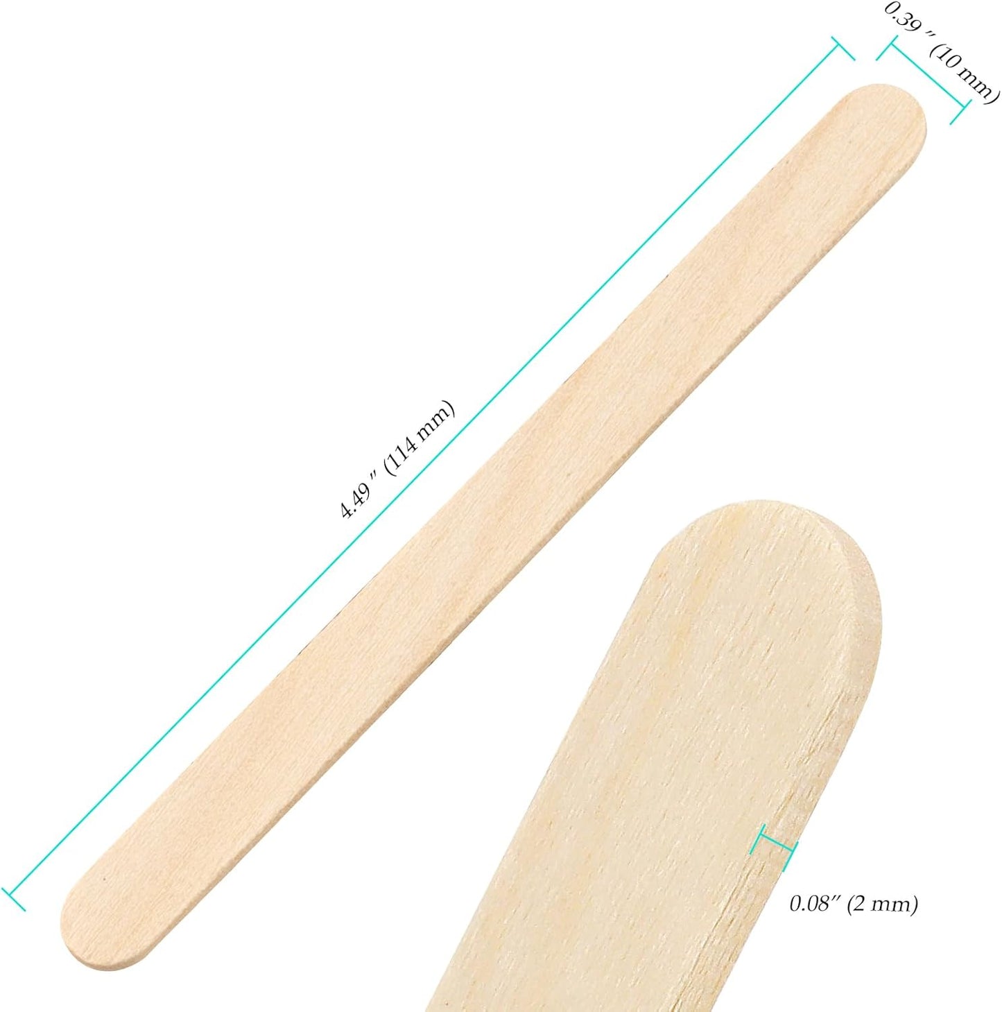 3000 Pieces Wood Craft Sticks, 4.5 Inch, Natural Color, Ice Cream Wooden Sticks for DIY Crafts, Waxing, and Art Projects