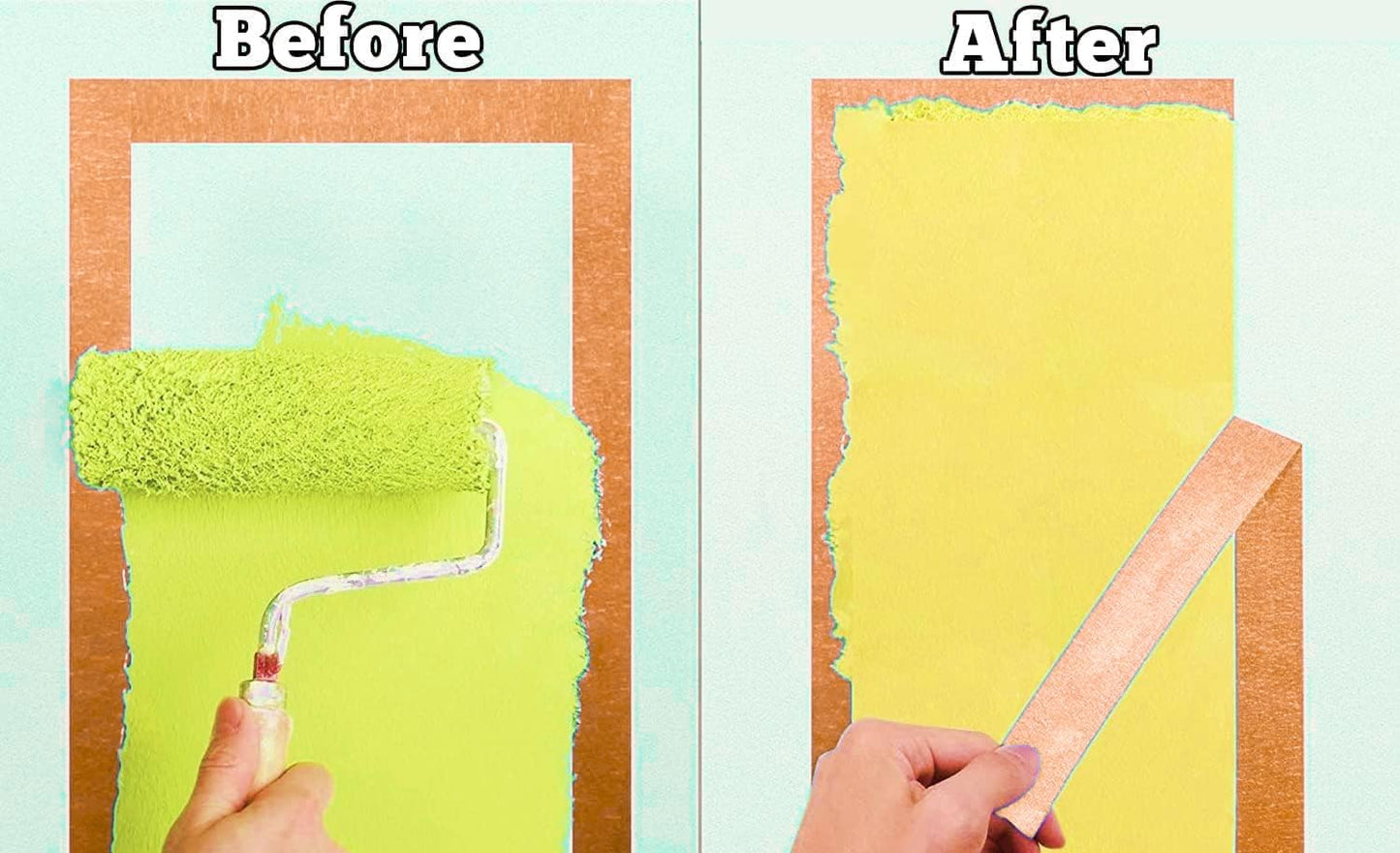 5 Rolls Pinstripe Tape - Masking Tape 1/16", 1/8", 1/4", 1/2", 3/4" - Thin Painters Masking Automotive Tape for DIY, Car, Auto, Paint, Art, Tumblers (Brown)