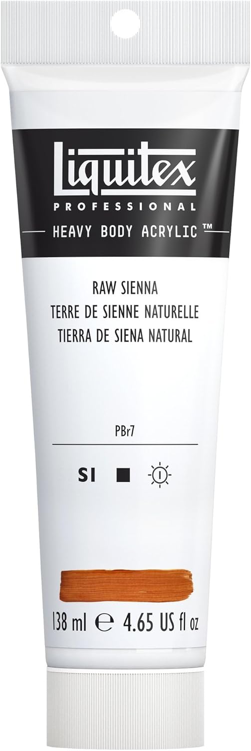 Liquitex Professional Heavy Body Acrylic Paint, 4.65-oz (138ml) Tube, Raw Sienna