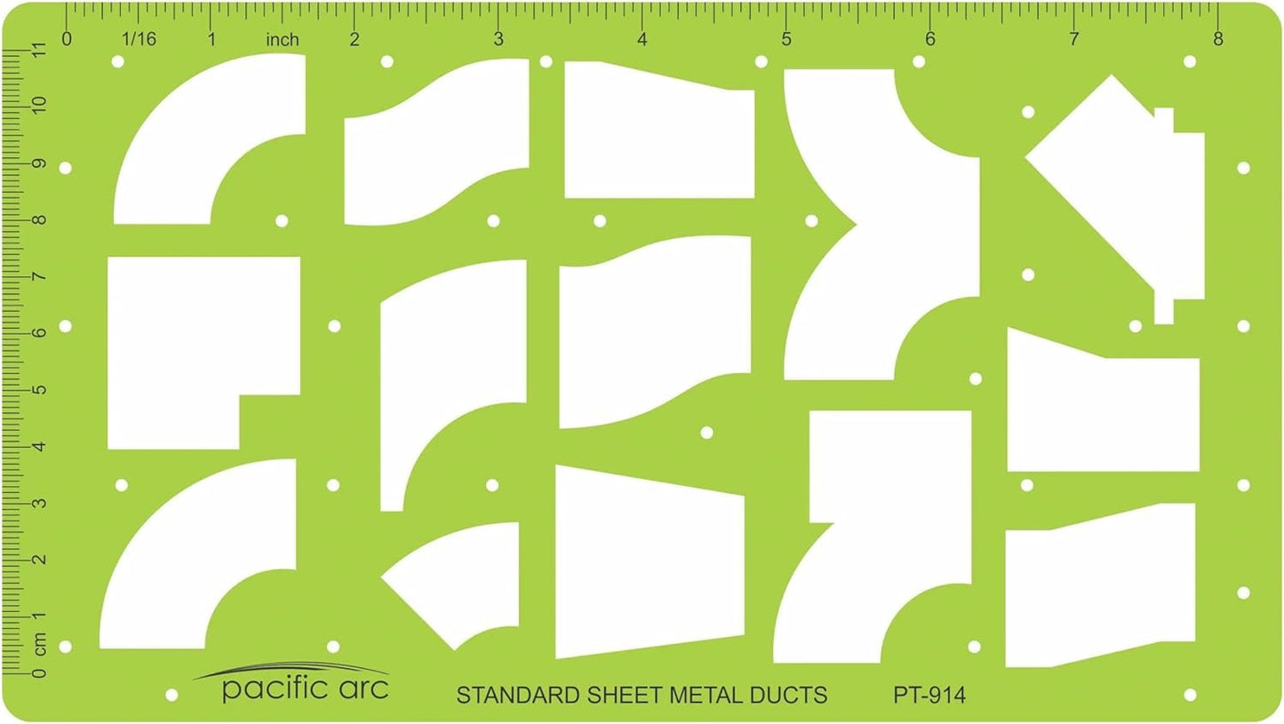 Pacific Arc Template: Sheet Metal Ducts 5" x 8.88"