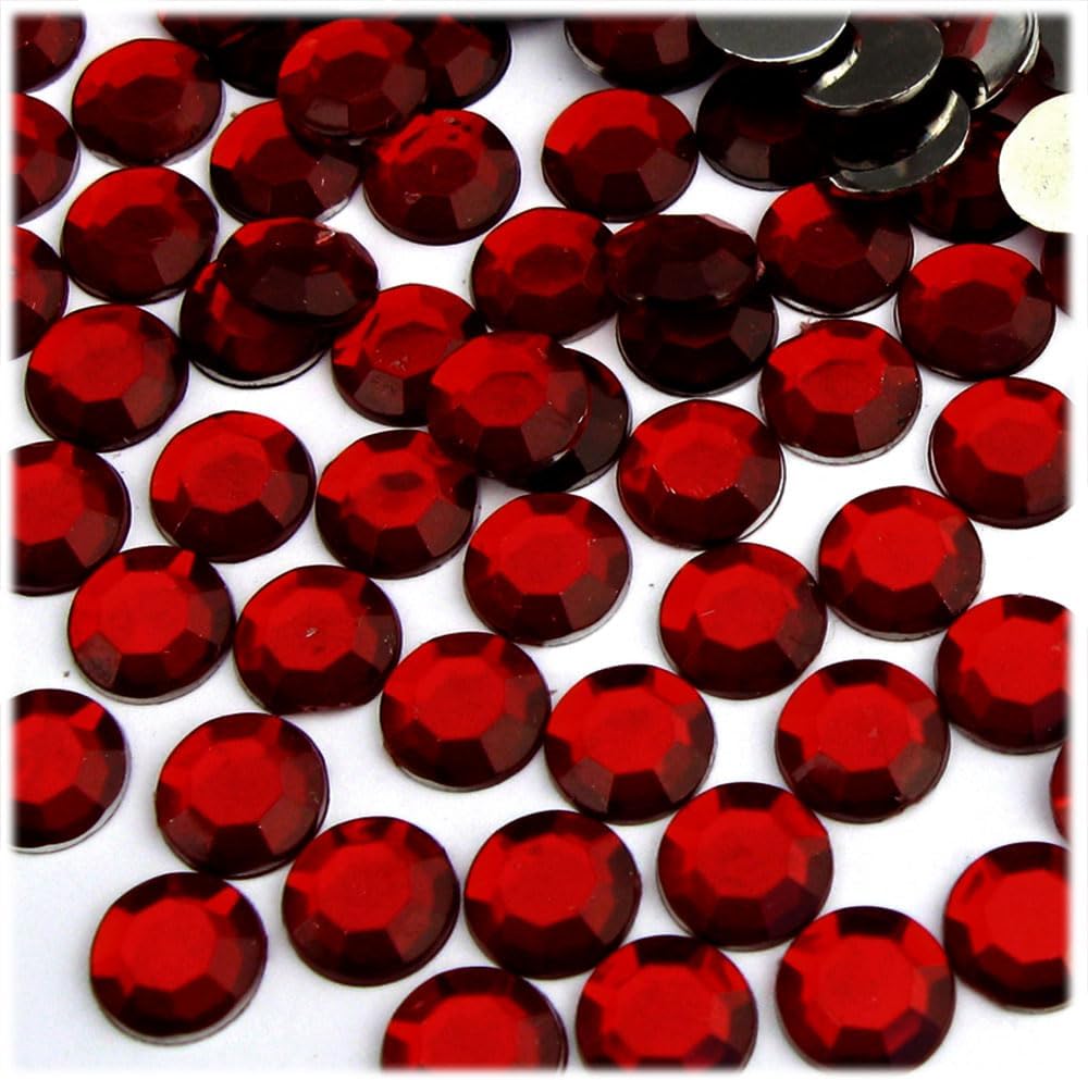 The Crafts Outlet 144pc Rhinestones Round 10mm - Flatback Royal Blue RBL