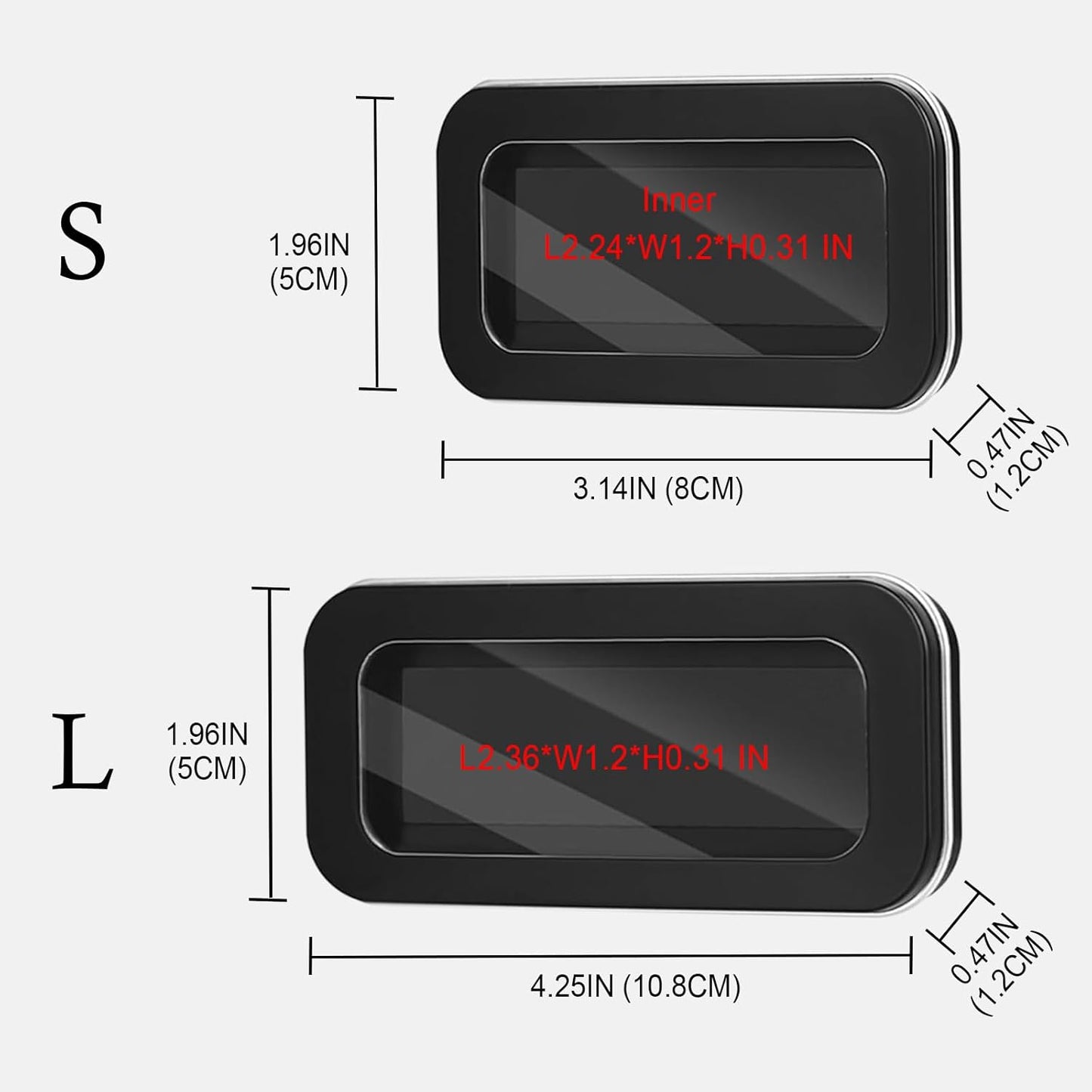 FJW Magnetic Needle Holder Case with Clear Acrylic Lid - Strong Sewing Pin Storage Case - Secure & Visible Needle Keeper for Sewing, Quilting, Crafts Small