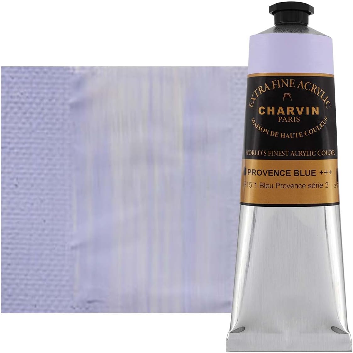 Charvin Extra Fine Professional Acrylic Paint - Provence Blue, 150ml Tube, Triple-Milled, Lightfast Pigments, Open Stock Artist Acrylic Paints in Nature-Inspired Hues