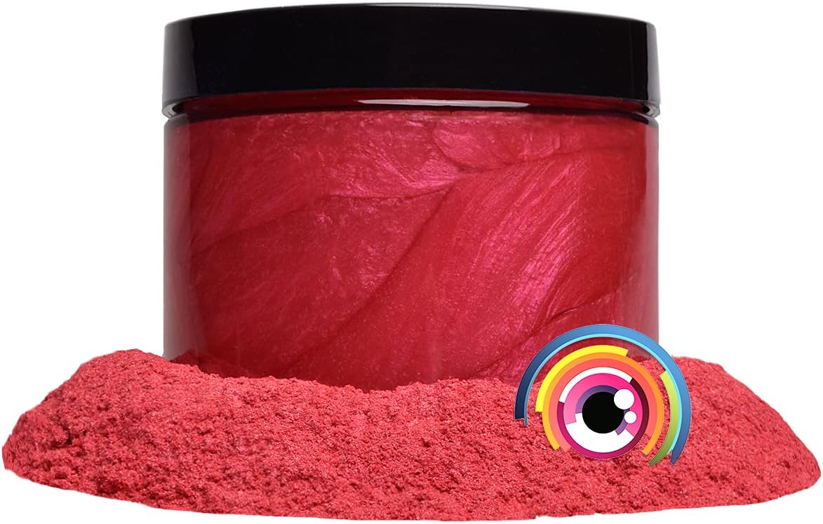 Eye Candy Pigments Premium Red Mica Powder - Red Rose (50gr) - for Epoxy, Resin, Soap, Paint, Woodworking, Acrylic Pouring, Bath Bombs, Fishing Lures - DIY Arts and Crafts Additive