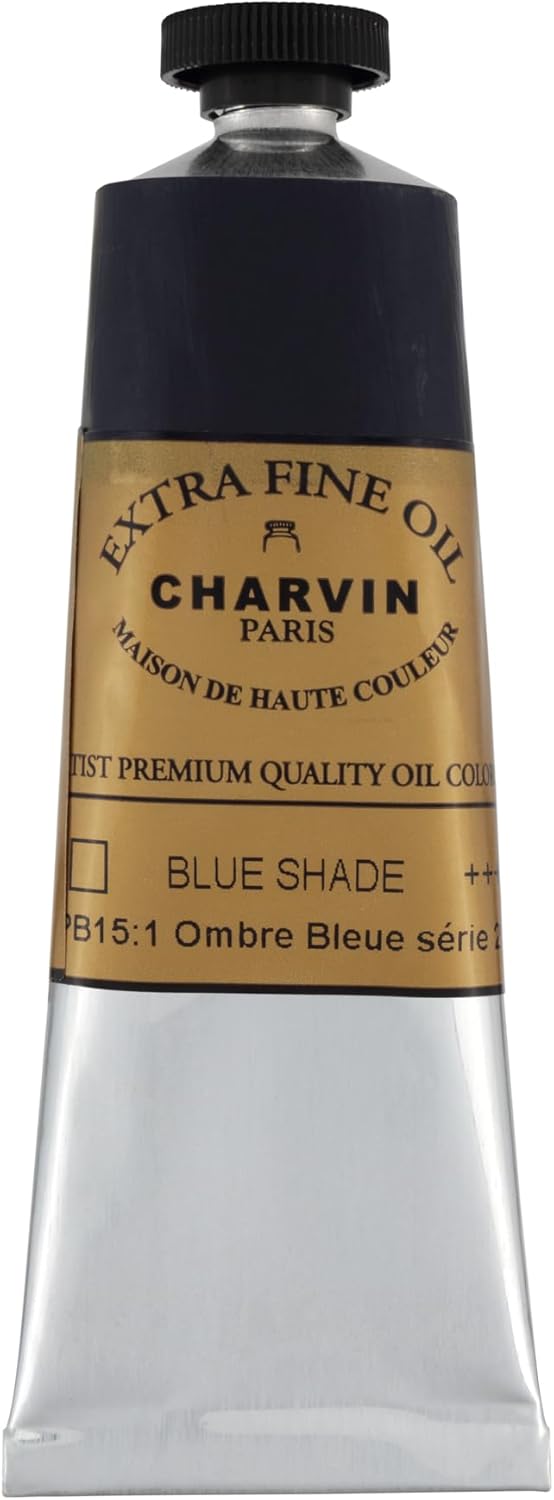 Charvin Extra Fine Oil Paint, Blue Shadow 60 mL - Triple-Milled, Rich Texture, Poppy Oil-Based, Light-Fast, Handmade, Archival Quality