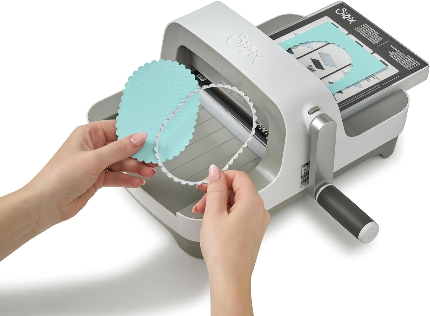 Sizzix Big Shot Machine with Starter Kit, 6" Die-Cutting and Embossing Machine with Cutting Dies, Embossing Folder and Cardstock