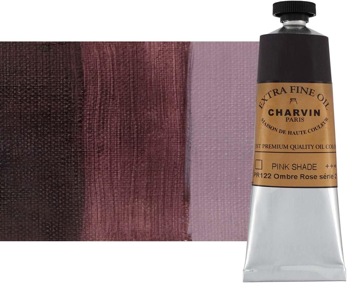 Charvin Extra Fine Oil Paint, Ombre Rose 60 ml - Triple-Milled, Rich Texture, Poppy Oil-Based, Light-Fast, Handmade, Archival Quality