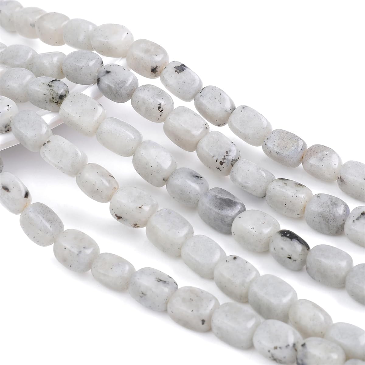 Natural Spectrolite Cuboid Stone Loose Semi Gemstone Beads for Jewelry Making 8mmx12mm 38cm/Strand