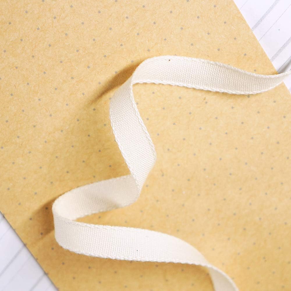 CT CRAFT LLC Ivory Cotton Ribbon 3/8" x 10 Yards for Home Décor Gift Present Wrapping DIY Crafts Birthday Wedding Bouquet Christmas