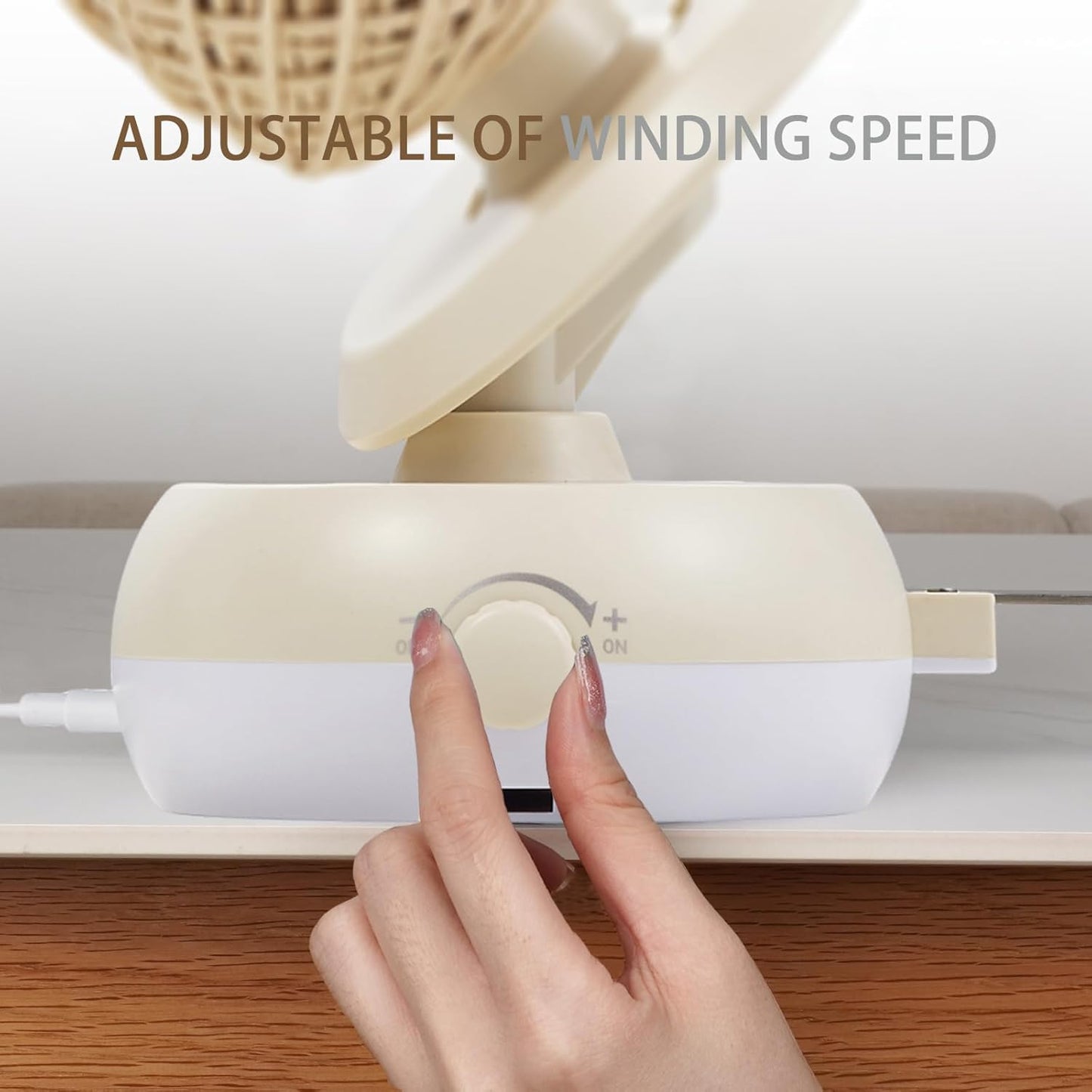 Electric Yarn Winder for Crocheting - Large Capacity Yarn Ball Winder for Knitting, Adjustable Yarn Ball Tension,Stepless Speed, Good Helper for Knitting Lovers, Cream