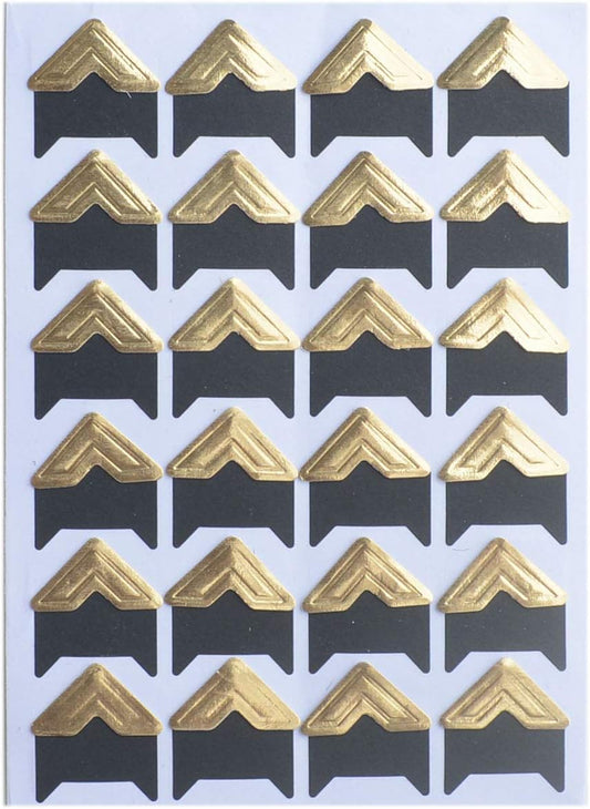 10 Sheet (240-pack) Photo Corners Self Adhesive Photo Foto Corner Stickers for Scrapbooking Personal Journal (Style2-10sheet Gold)